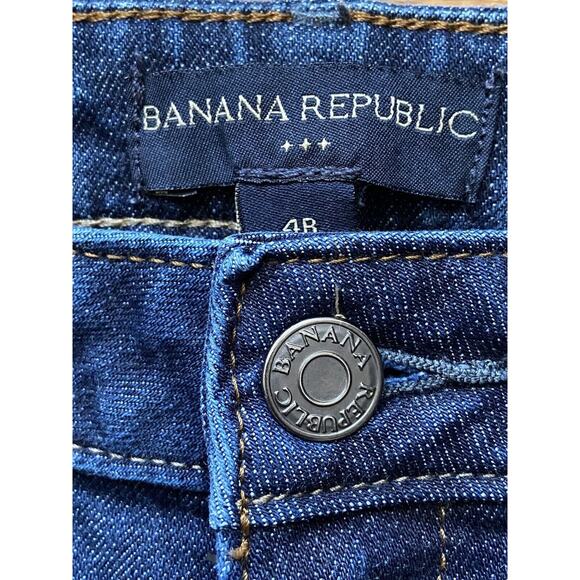 BANANA REPUBLIC Dark Wash Flared Jeans sz 4R (w30) - Picture 5 of 11